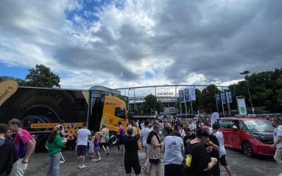 The Roadshow-Truck Visits a International Football Match